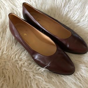 Ralph Lauren Italian Leather Wedge Shoe Size 8